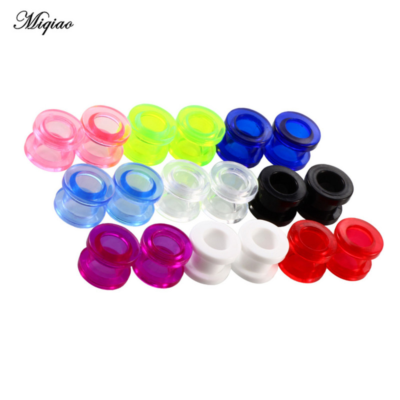 Miqiao 2 kom akrilnih čepića za uši i tunela za pričvršćivanje ušiju mjerača za uši Ekspander za bušenje 2-12 mm Nakit za tijelo za muškarce i žene