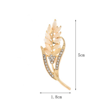 Модни опалови камък Брошки от житно класо за жени Страз Парти Брошка за офис Игли Подаръци