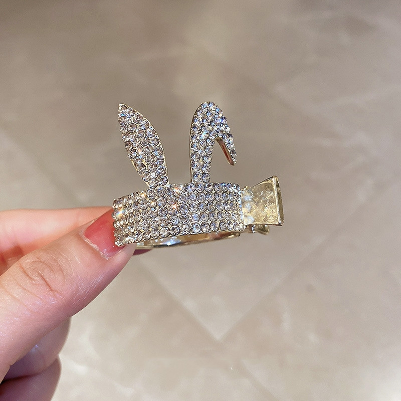 Kórejská móda INS Luxusná perleťová kamienková geometrická sponka do vlasov Vysoký cop vlasová sponka vlasové doplnky pre ženy