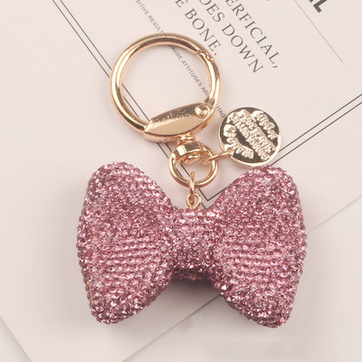 Breloc pentru mașină cu arc cu stras de cristal, cu cataramă din metal, breloc pentru geantă de mână, pandantiv, breloc chei pentru femei, bărbați, lanțuri pentru mașină, bijuterii de modă