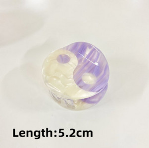 2022 Seria violet acetat semicerc tai chi cleme de păr retro Yin yang gheare pentru femei accesoriu de baie pentru păr
