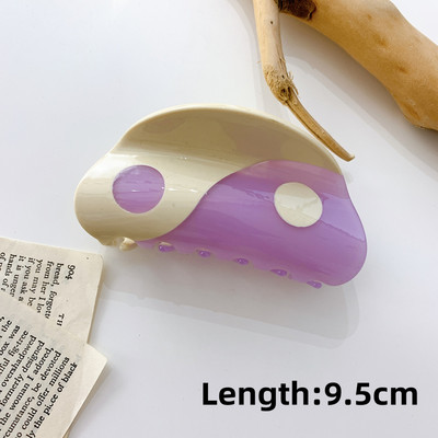 2022 Seria violet acetat semicerc tai chi cleme de păr retro Yin yang gheare pentru femei accesoriu de baie pentru păr