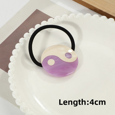 2022 Seria violet acetat semicerc tai chi cleme de păr retro Yin yang gheare pentru femei accesoriu de baie pentru păr