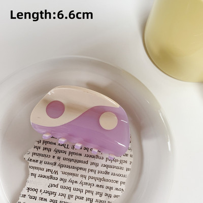 2022 Seria violet acetat semicerc tai chi cleme de păr retro Yin yang gheare pentru femei accesoriu de baie pentru păr