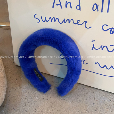 Moda coreeană, culoare bomboană, imitație de păr de iepure, bentiță pentru fată, dulci, bentiță lată, accesorii pentru păr pentru femei