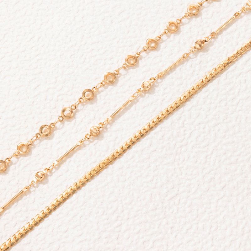 Tocona Punk Culoare Auriu Aliaj Metal Picior Lanț Charms Hollow Geoemtry Ajustabile Anklets Bijuterii Boeme Femei 3buc/seturi 21388