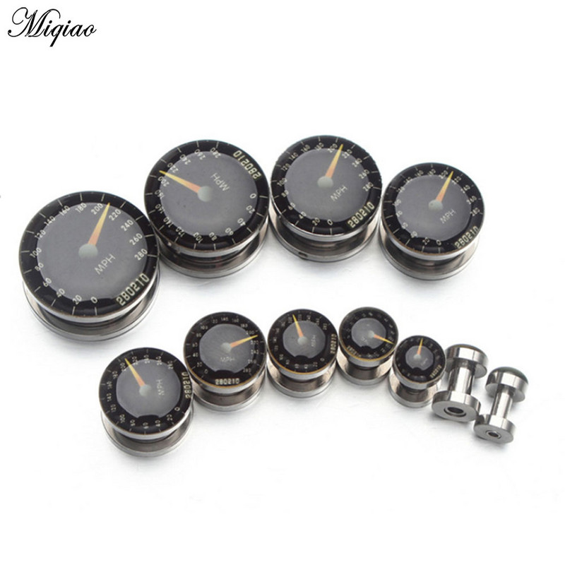 Miqiao Medical din oțel inoxidabil ceas de timp scripete indicator de viteză de expansiune ureche alezoare de expansiune pentru ureche bijuterii pentru perforare