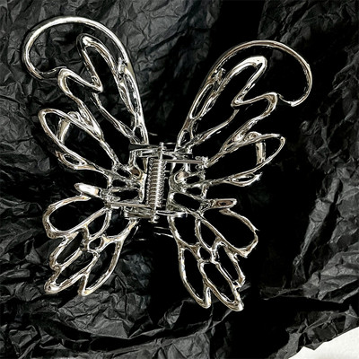 2022 модна черно-бяла шахматна пеперуда щипка за коса за жени щипка за захващане на гърба на главата Геометрична щипка за коса Аксесоари за коса