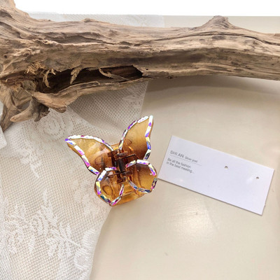 2022 модна черно-бяла шахматна пеперуда щипка за коса за жени щипка за захващане на гърба на главата Геометрична щипка за коса Аксесоари за коса