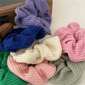 Нови зимни вълнени плетени ленти за коса Въжета за коса Държачи за опашка Гумени за момичета Елегантни дамски еластични ленти за коса Scrunchies