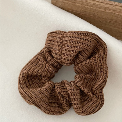 Нови зимни вълнени плетени ленти за коса Въжета за коса Държачи за опашка Гумени за момичета Елегантни дамски еластични ленти за коса Scrunchies