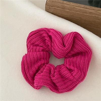 Нови зимни вълнени плетени ленти за коса Въжета за коса Държачи за опашка Гумени за момичета Елегантни дамски еластични ленти за коса Scrunchies