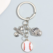 Fém Zománc Gyakorló Kulcstartó I Love Baseball Kesztyű Kulcstartó Sport Kulcstartó Szuvenír Ajándékok Férfi Fiú barkács kézzel készített ékszerek
