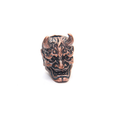 Japanese Ghost Hannya maszk Sárgaréz Kulcstartók Medálok Vintage Paracord Kötél Kés Gyöngyök EDC Kültéri Szerszám Barkács karkötők Kiegészítők