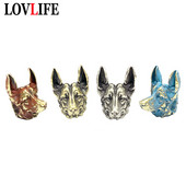 Câine ciobănesc Cuțit din alamă margele șnur pandantiv bijuterii instrument EDC în aer liber Accesorii creative bricolaj umbrelă funie agățat manual