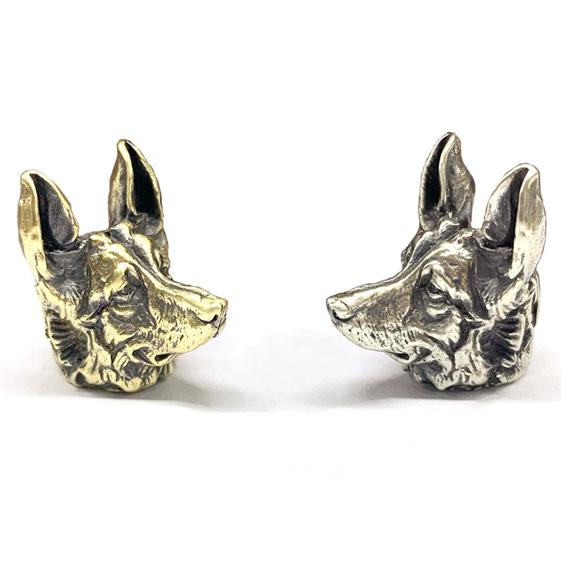 Câine ciobănesc Cuțit din alamă margele șnur pandantiv bijuterii instrument EDC în aer liber Accesorii creative bricolaj umbrelă funie agățat manual