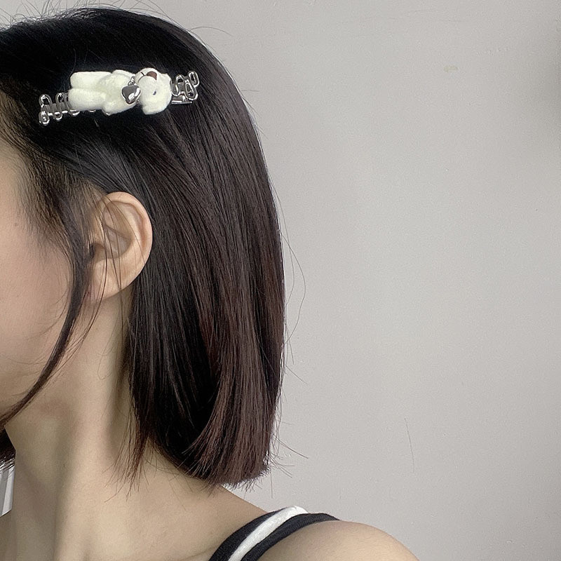 Moda coreeană din pluș urs de desene animate ac de păr cu cicoș de rață Accesorii de păr simple și drăguțe pentru fete accesorii de păr pentru femei