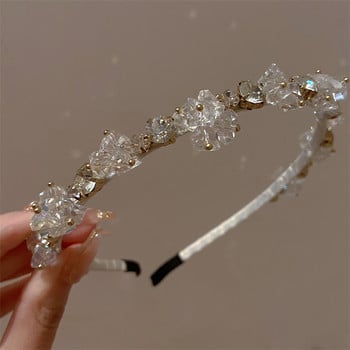 2022 Vintage Crystal Hairband για Γυναικείες Κορεάτικες Μόδας Μόδας Κορίτσια Χειροποίητα αξεσουάρ μαλλιών Δώρο για πάρτι