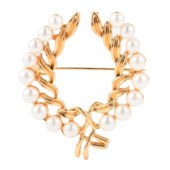 Retro Perla Flori aliaj Broșe Pentru Femei Nunți Broșă Ace Cadouri Mamei