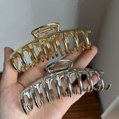 Agrafă cu chilă din aliaj de modă coreeană, clemă de păr, gheare, rechin, dimensiune mare, 11 cm, metal, clemă de păr crab pentru femei, accesorii de păr