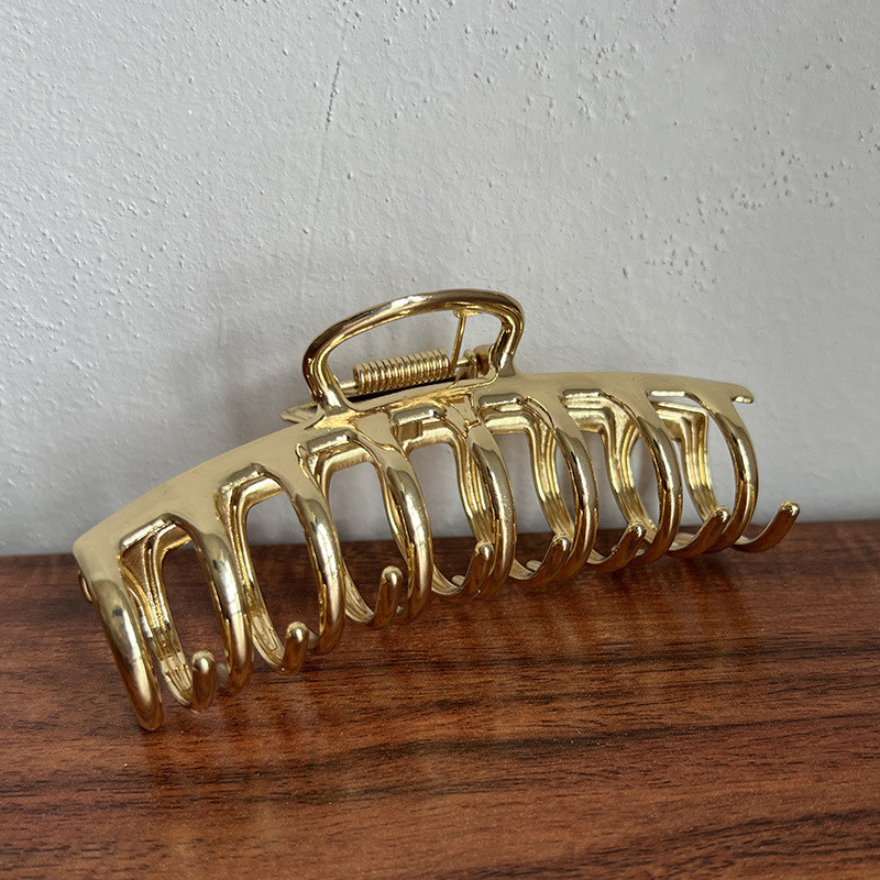 Agrafă cu chilă din aliaj de modă coreeană, clemă de păr, gheare, rechin, dimensiune mare, 11 cm, metal, clemă de păr crab pentru femei, accesorii de păr