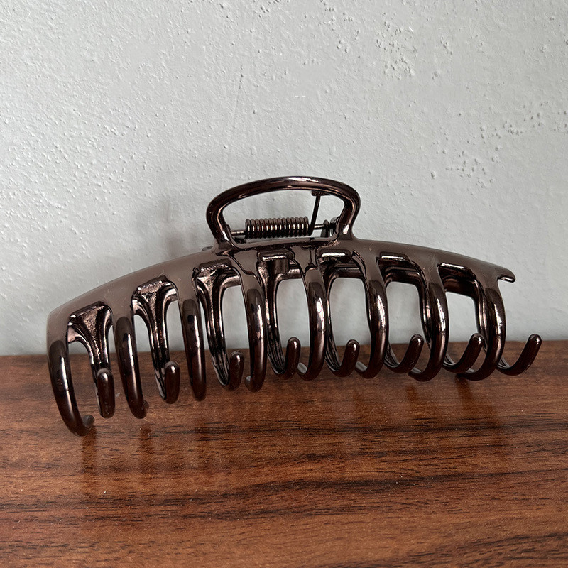 Agrafă cu chilă din aliaj de modă coreeană, clemă de păr, gheare, rechin, dimensiune mare, 11 cm, metal, clemă de păr crab pentru femei, accesorii de păr