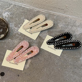 Moda coreeană Strass Hollow Water Drop Duckbill Clip Agraf Sweet Breton Clip Accesorii De Păr Pentru Fată
