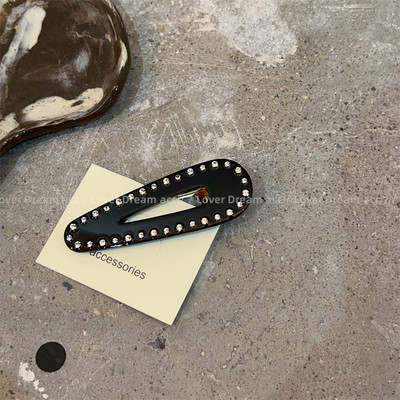 Moda coreeană Strass Hollow Water Drop Duckbill Clip Agraf Sweet Breton Clip Accesorii De Păr Pentru Fată