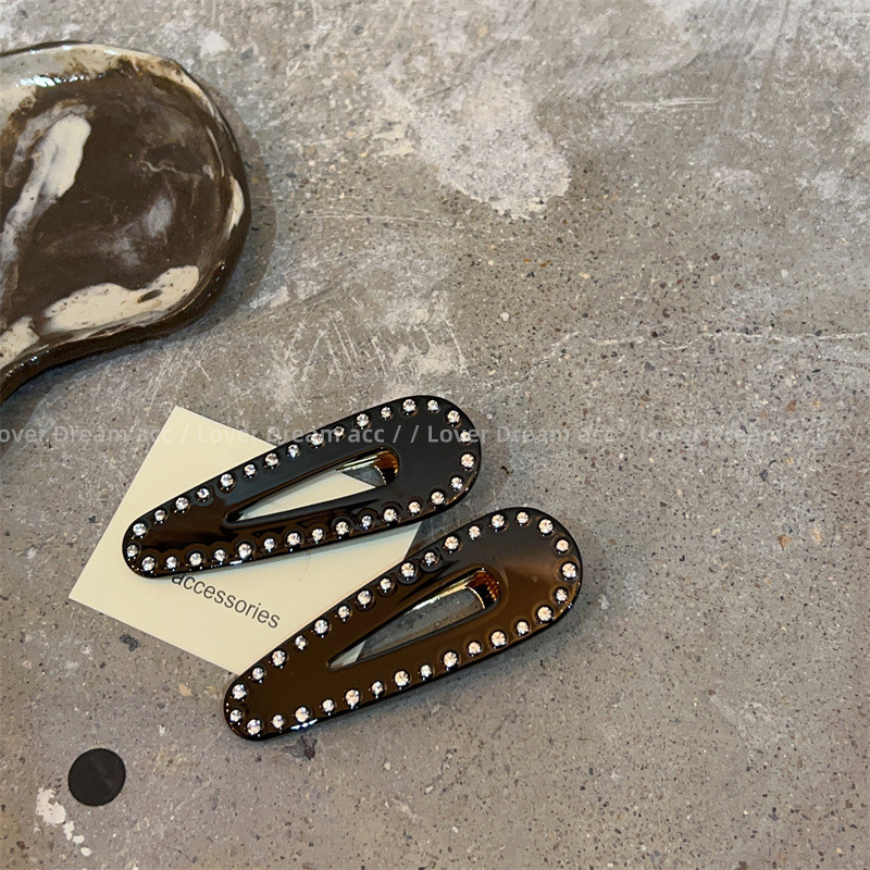 Moda coreeană Strass Hollow Water Drop Duckbill Clip Agraf Sweet Breton Clip Accesorii De Păr Pentru Fată