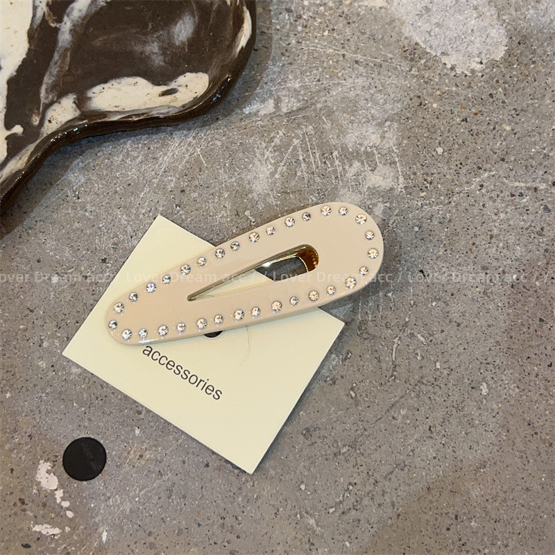 Moda coreeană Strass Hollow Water Drop Duckbill Clip Agraf Sweet Breton Clip Accesorii De Păr Pentru Fată