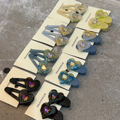 Moda coreeană Acetat Dragoste Strasuri Oval Duckbill Clip Agrafă Fată Cadou petrecere de aniversare Dulci Breton Clip Accesorii de păr