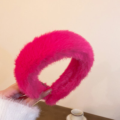 Coreea 2022 Iarna Moda Culoare Trandafir Roșu Neregulat Pluș Agrafă Crab Agrafă Păr Femei Accesorii pentru păr