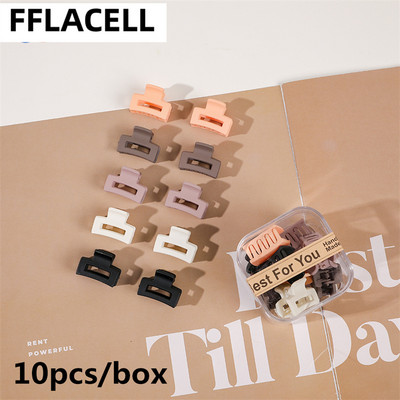 10 buc./cutie Mini gheare de păr drăguțe pentru copii Agrafe de păr laterale din plastic mat pentru fete Agrafe mici pentru coafat cleme de păr femei