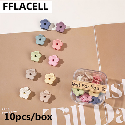 10 buc./cutie Mini gheare de păr drăguțe pentru copii Agrafe de păr laterale din plastic mat pentru fete Agrafe mici pentru coafat cleme de păr femei