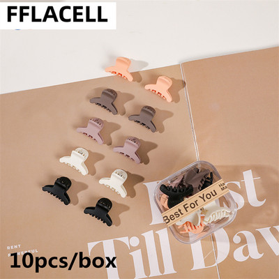 10 buc./cutie Mini gheare de păr drăguțe pentru copii Agrafe de păr laterale din plastic mat pentru fete Agrafe mici pentru coafat cleme de păr femei