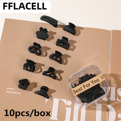 10 buc./cutie Mini gheare de păr drăguțe pentru copii Agrafe de păr laterale din plastic mat pentru fete Agrafe mici pentru coafat cleme de păr femei