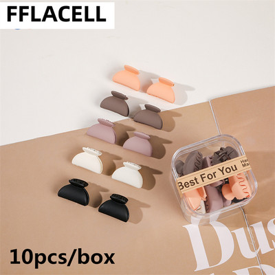 10 buc./cutie Mini gheare de păr drăguțe pentru copii Agrafe de păr laterale din plastic mat pentru fete Agrafe mici pentru coafat cleme de păr femei