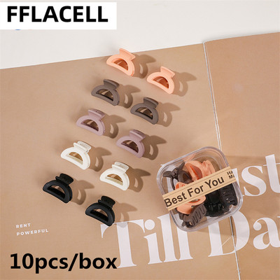 10 buc./cutie Mini gheare de păr drăguțe pentru copii Agrafe de păr laterale din plastic mat pentru fete Agrafe mici pentru coafat cleme de păr femei