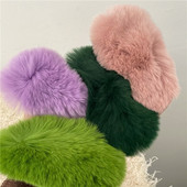 Iarnă New Rex Iepure Păr Picătură de apă BB Clip Femei Simple Culoare Pură Drăguț Pluș Agrafe de păr Agrafe