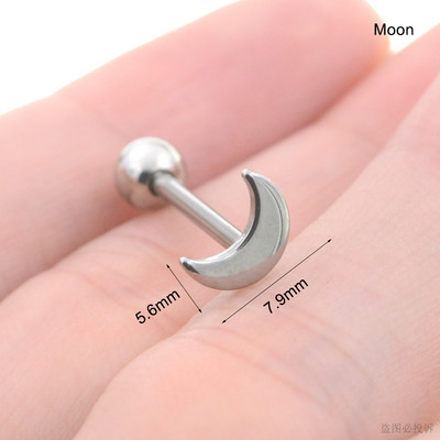 Sexy Genital Spider Moon KISS Rose Piercing Limbă Bile pentru inimă Inele chirurgicale pentru limba din oțel inoxidabil Inele Daisy Tounge Bijuterii