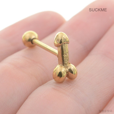 Sexy Genital Spider Moon KISS Rose Piercing Limbă Bile pentru inimă Inele chirurgicale pentru limba din oțel inoxidabil Inele Daisy Tounge Bijuterii