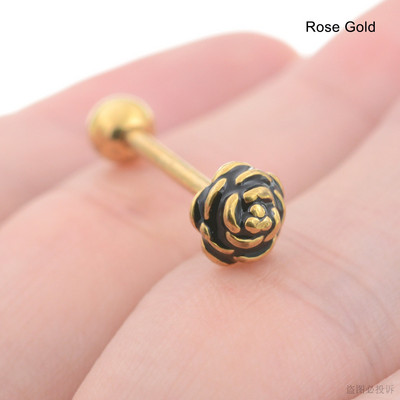 Sexy Genital Spider Moon KISS Rose Piercing Limbă Bile pentru inimă Inele chirurgicale pentru limba din oțel inoxidabil Inele Daisy Tounge Bijuterii