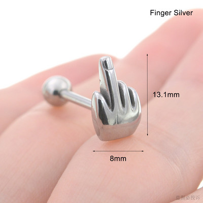 Sexy Genital Spider Moon KISS Rose Piercing Limbă Bile pentru inimă Inele chirurgicale pentru limba din oțel inoxidabil Inele Daisy Tounge Bijuterii