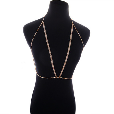 Seksīga krūtis ķēde krūšturis bikini vēdera vidukļa ķēde sievietēm, meitenēm divslāņu vasaras pludmales zirglietas kaklarota krūšu ķēde ķermeņa rotaslietas