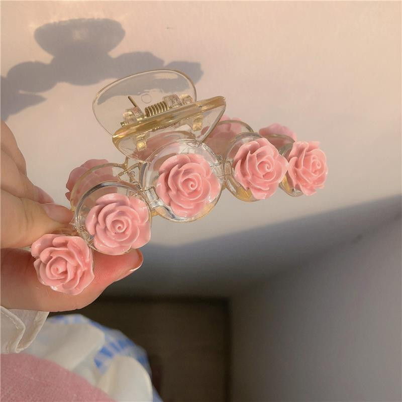 Gheara De Par Camelia Roz Femeie Agrafe Eleganta Agrafe De Par Fata Moda Clips De Par Accesorii De Par