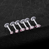 7 bucăți/lot Bioplast Labret Piercing Kits Gem Helix Tragus Cartilage Cercei Monroe Lip Ring Medusa Conch Pircing Bijuterii 16G
