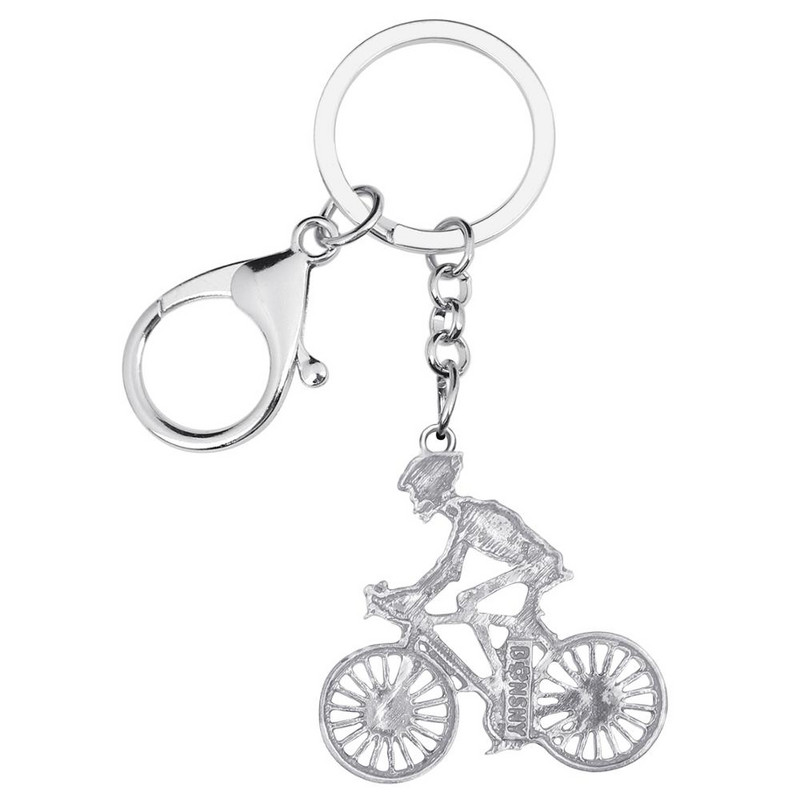 Bonsny Halloween antic placat cu aur bicicletă craniu breloc breloc schelet bijuterii pentru femei bărbați copii cadou de modă brelocuri mașini