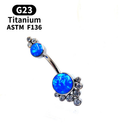 G23 Titan Piercing Zircon Opal Buric Inele pentru buric Piercing pentru buric Ombligo Ball Nombril Fashion Style