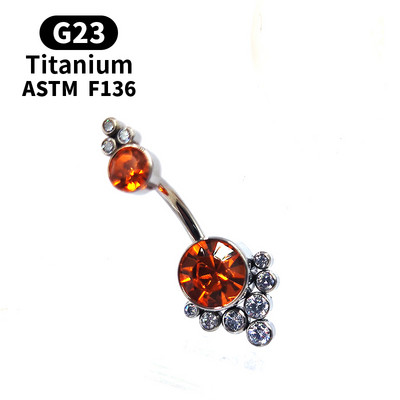 G23 Titan Piercing Zircon Opal Buric Inele pentru buric Piercing pentru buric Ombligo Ball Nombril Fashion Style