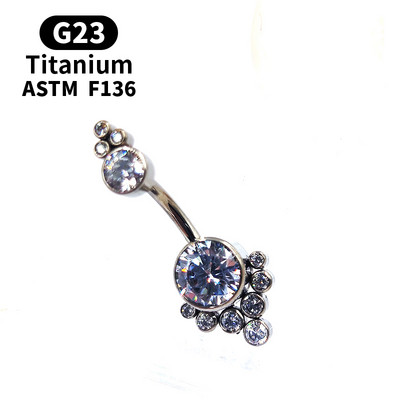G23 Titan Piercing Zircon Opal Buric Inele pentru buric Piercing pentru buric Ombligo Ball Nombril Fashion Style